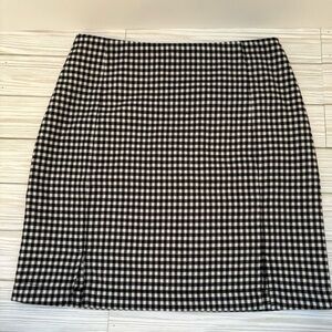 Eyeshadow Black and White Gingham Pencil Skirt